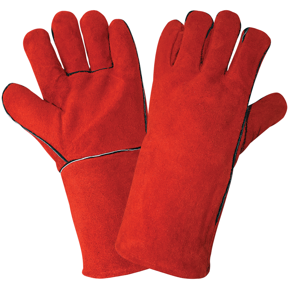 Split Leather Red Work Gloves