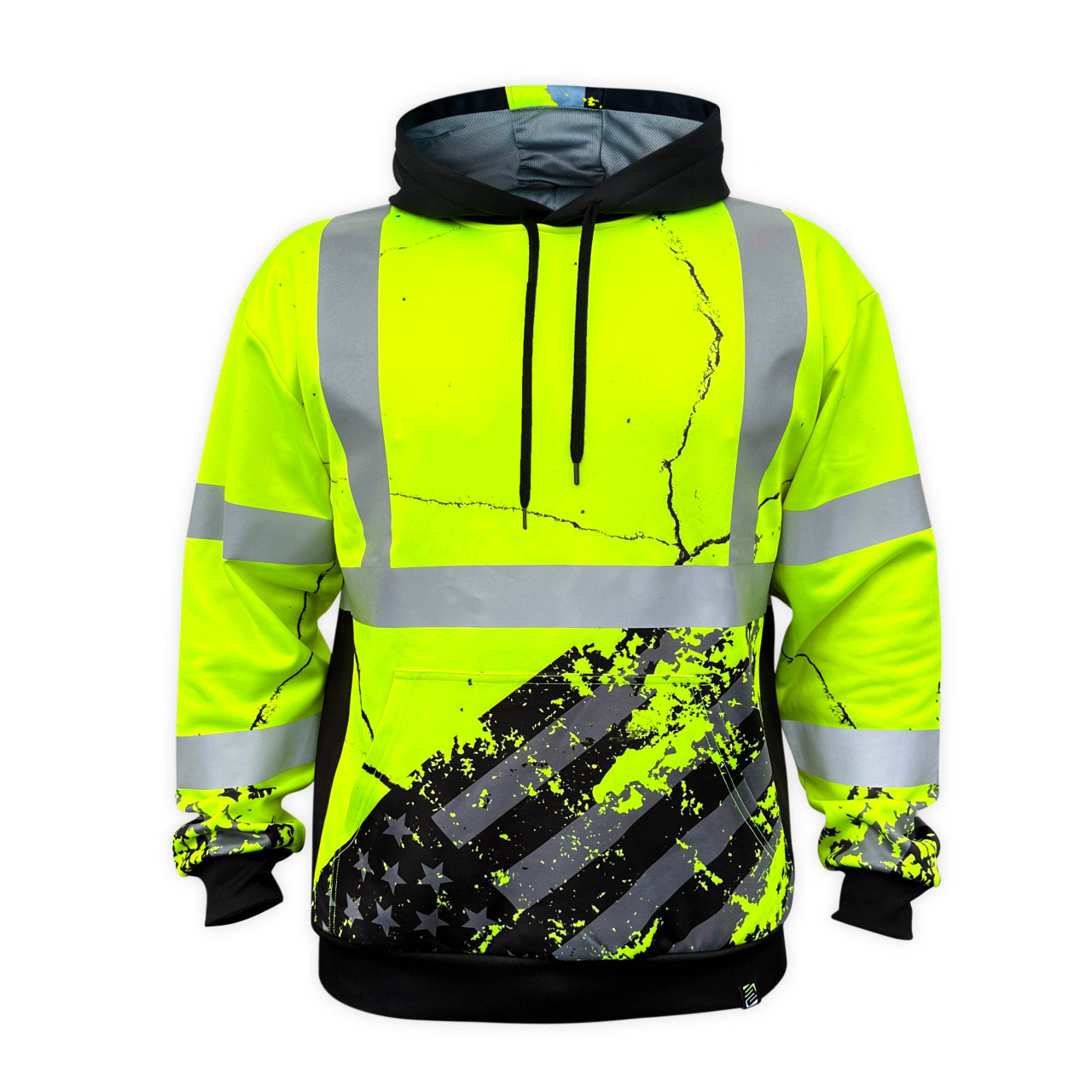 Felpa Alta Visibilità SafetyShirtz SS360 ANSI Classe 3, Gialla, Taglia M, Poliestere 368g, Con Cappuccio