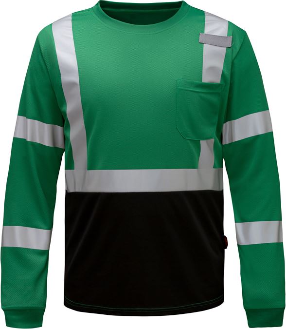 GSS® Hi-Vis Green Long Sleeve Shirt | CriticalTool