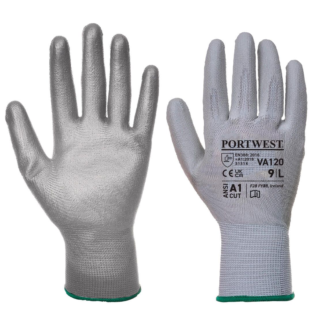 Ice Gripter - High-Visibility Etched Latex Rubber-Dipped Palm Glove Size  9(L) 12 Pair, #300INT-9(L)